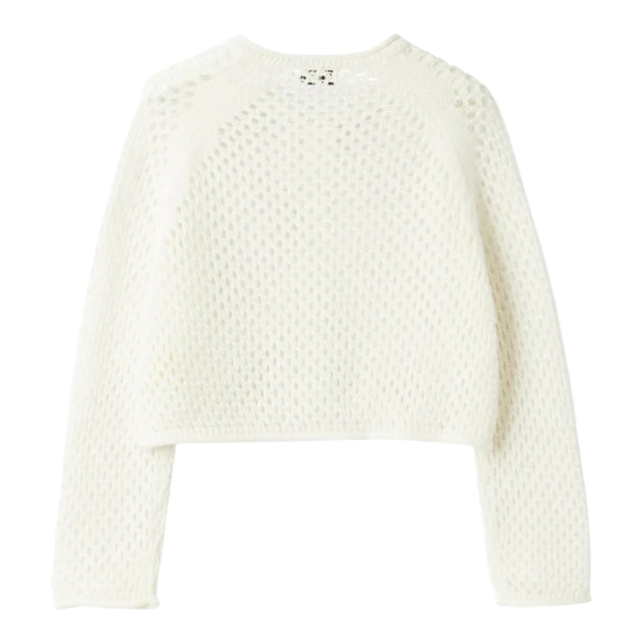 Il Gufo Cardigan Tinta Unita Traforato per Bambina P25GF440EM109X PANNA IL GUFO 