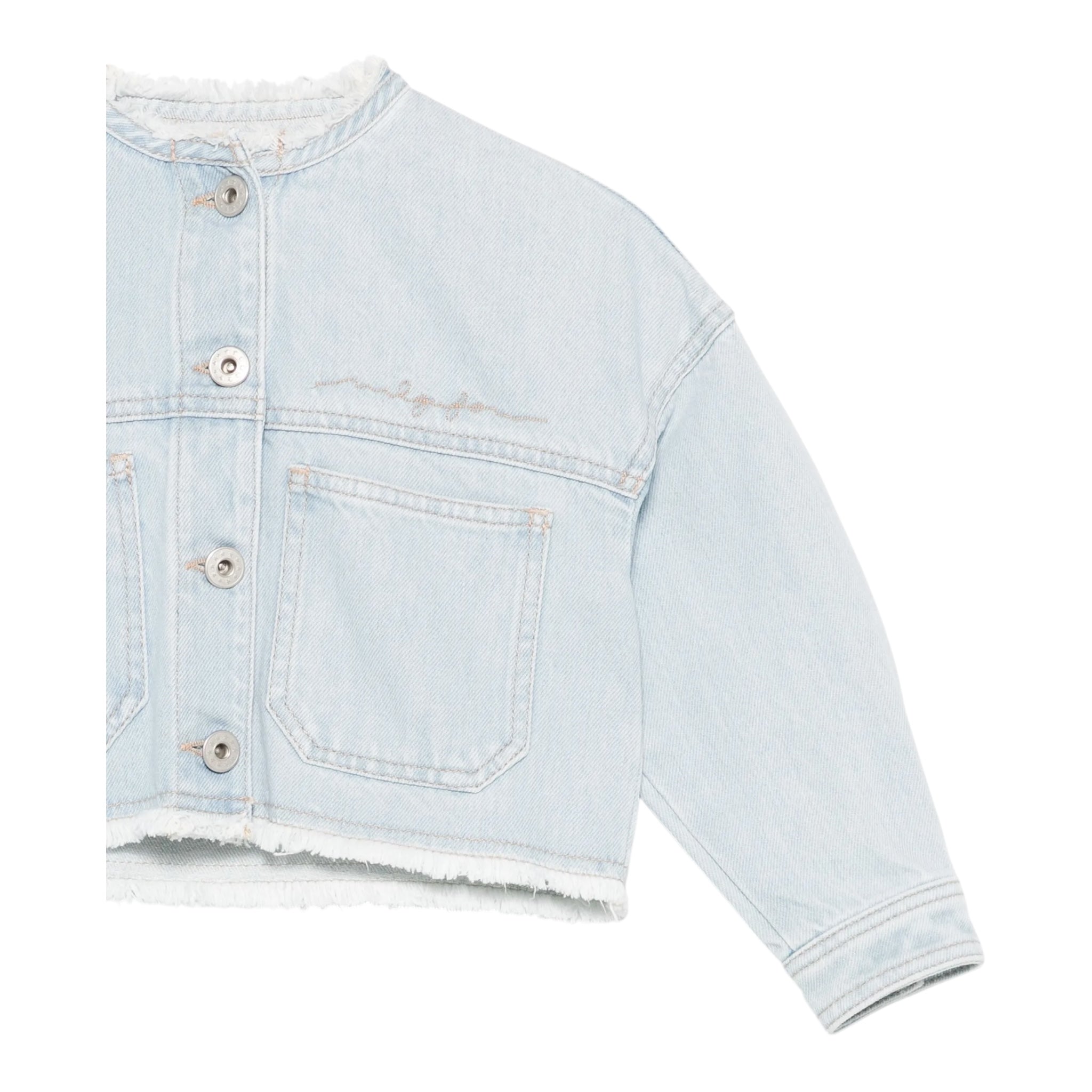 Il Gufo Giubbino In Denim Tinta Unita per Neonata P25GR232J0052N AZZURRO IL GUFO 