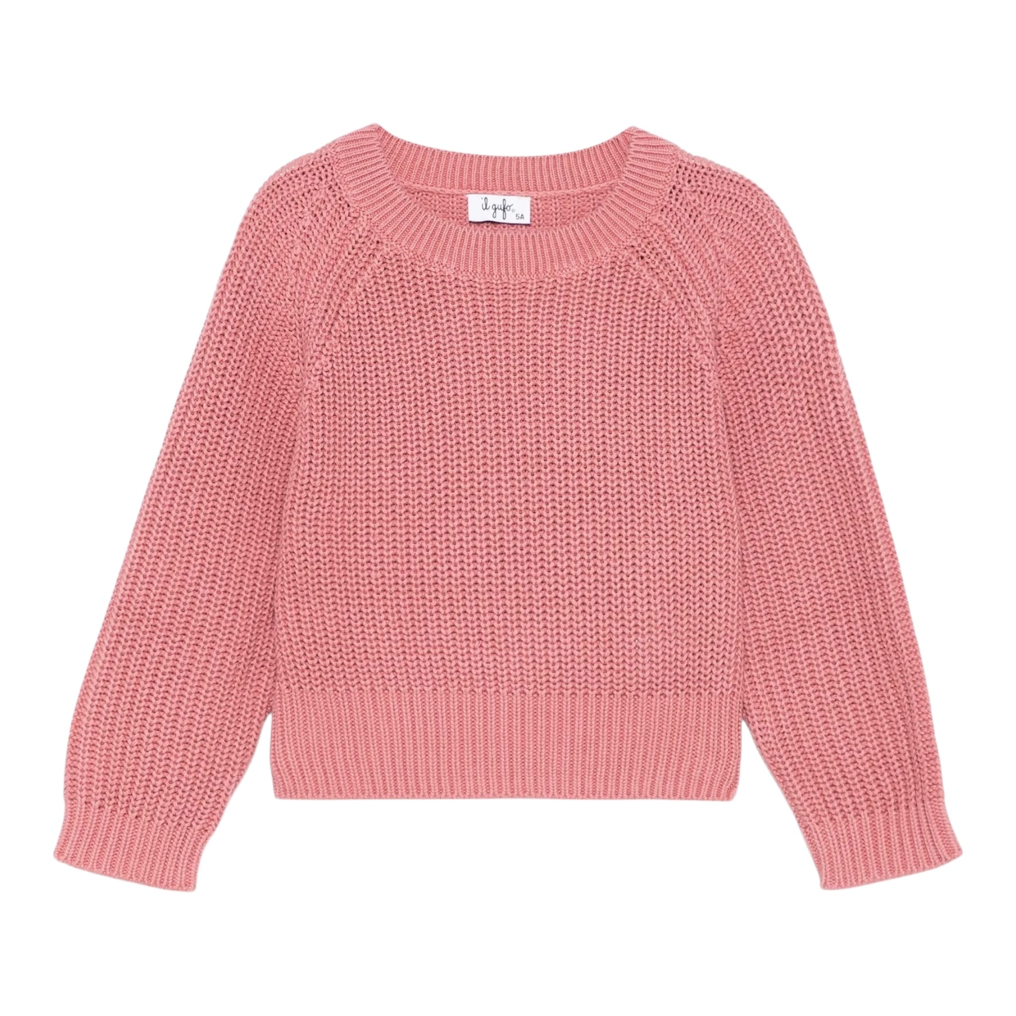 Il Gufo Maglia Girocollo Tinta Unita per Bambina P25MA482EM109J ROSA IL GUFO 