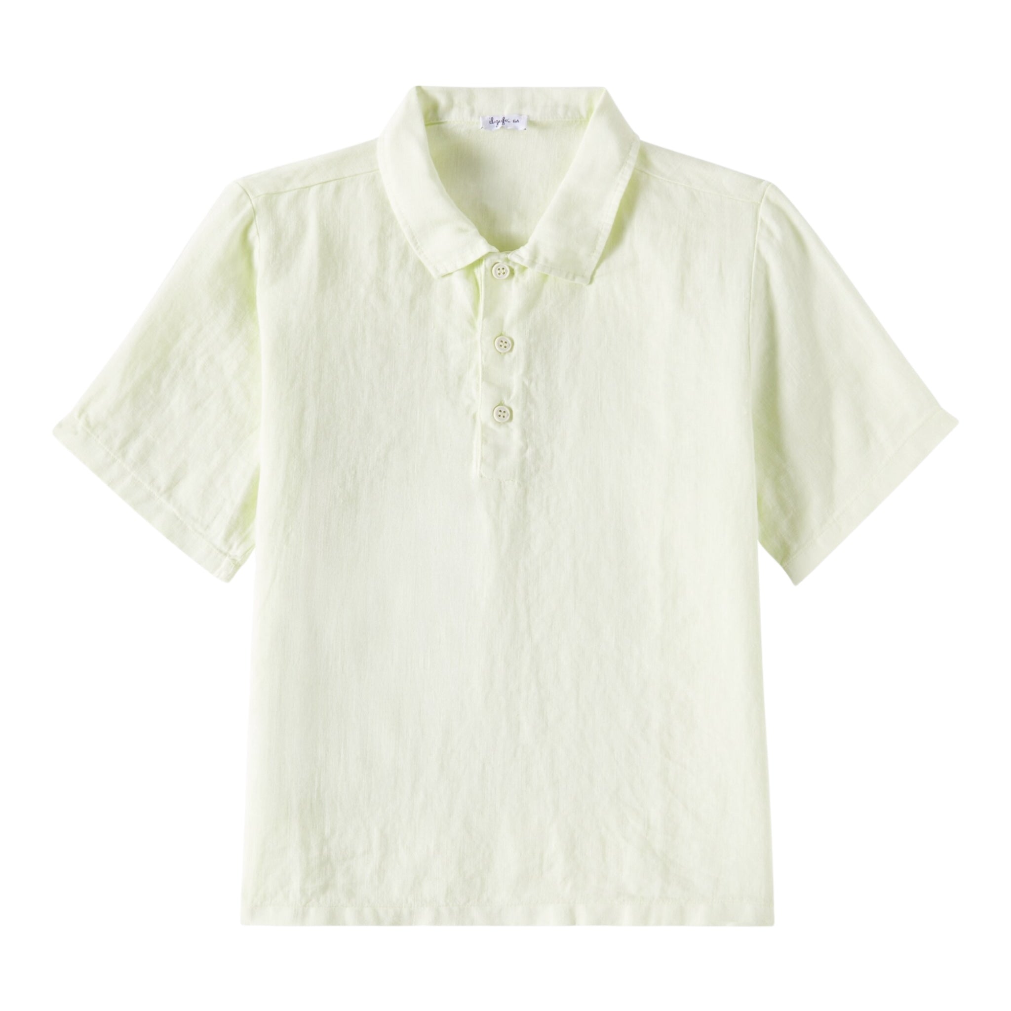 Il Gufo Camicia Mezza Manica Tinta Unita per Neonato P25PC060L6006N VERDE IL GUFO 