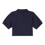 Il Gufo Polo Mezza Manica Tinta Unita Modello Crop per Bambina P25PC095MF032 BLU IL GUFO 
