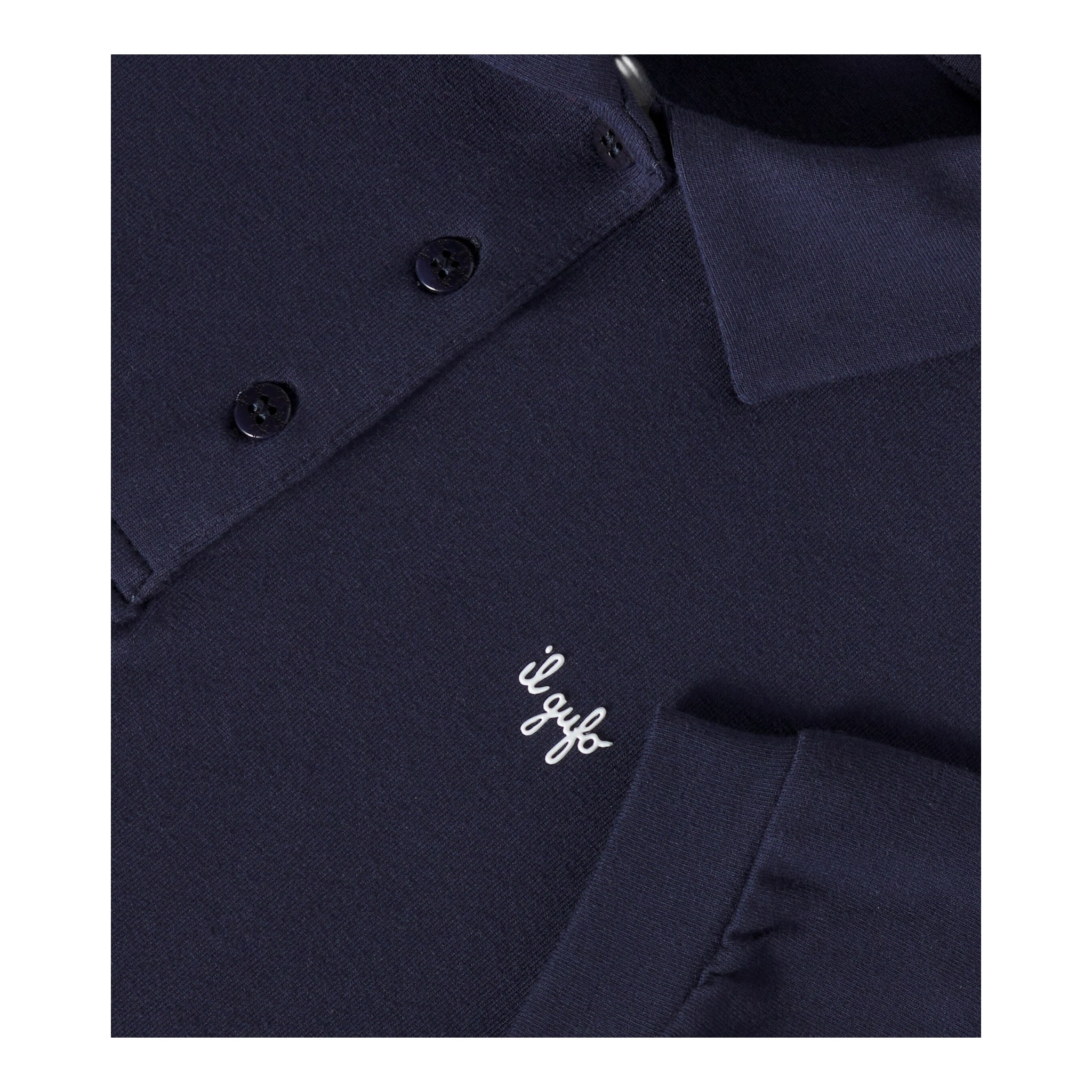 Il Gufo Polo Mezza Manica Tinta Unita Modello Crop per Bambina P25PC095MF032 BLU IL GUFO 