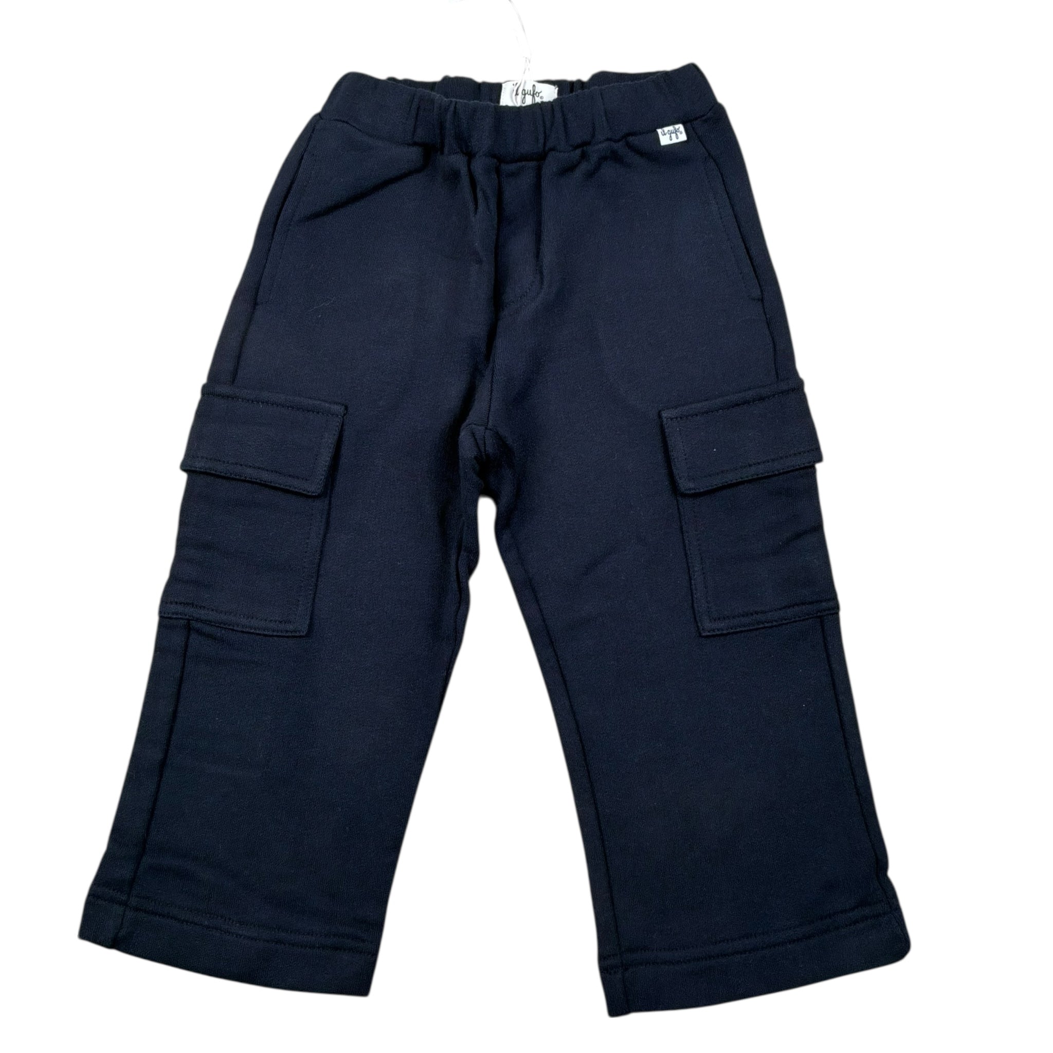 Il Gufo Pantalone Tuta Tinta Unita con Tasconi per Neonato P25PL436M0116 BLU IL GUFO 