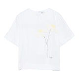 Il Gufo T-Shirt Girocollo Tinta Unita con Ricami per Neonata P25TS482MF032N BIANCO IL GUFO 