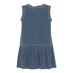 Il Gufo Abito Tinta Unita Giromanica per Bambina P25VA333N0107J BLU IL GUFO 