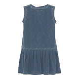 Il Gufo Abito Tinta Unita Giromanica per Bambina P25VA333N0107J BLU IL GUFO 