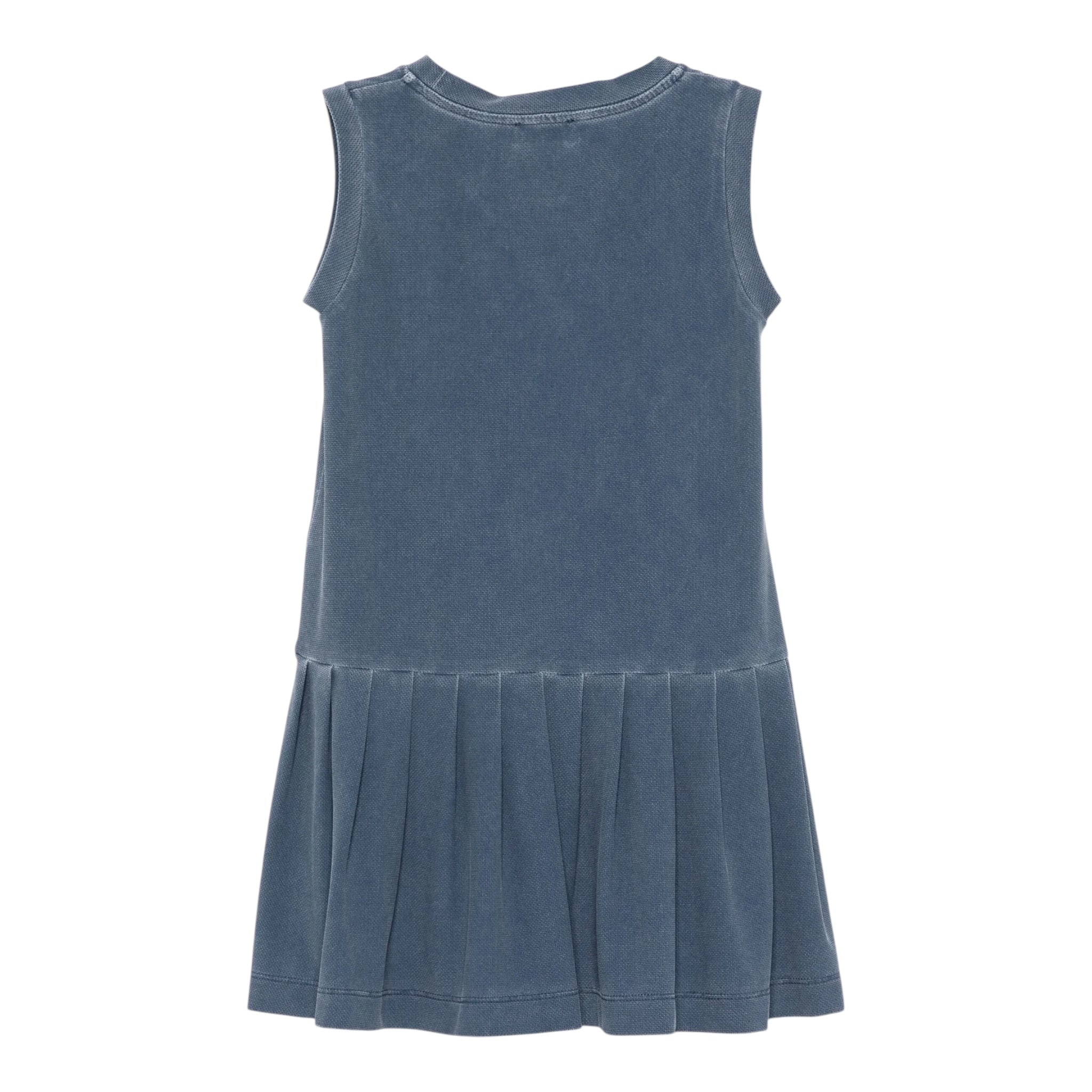 Il Gufo Abito Tinta Unita Giromanica per Bambina P25VA333N0107J BLU IL GUFO 