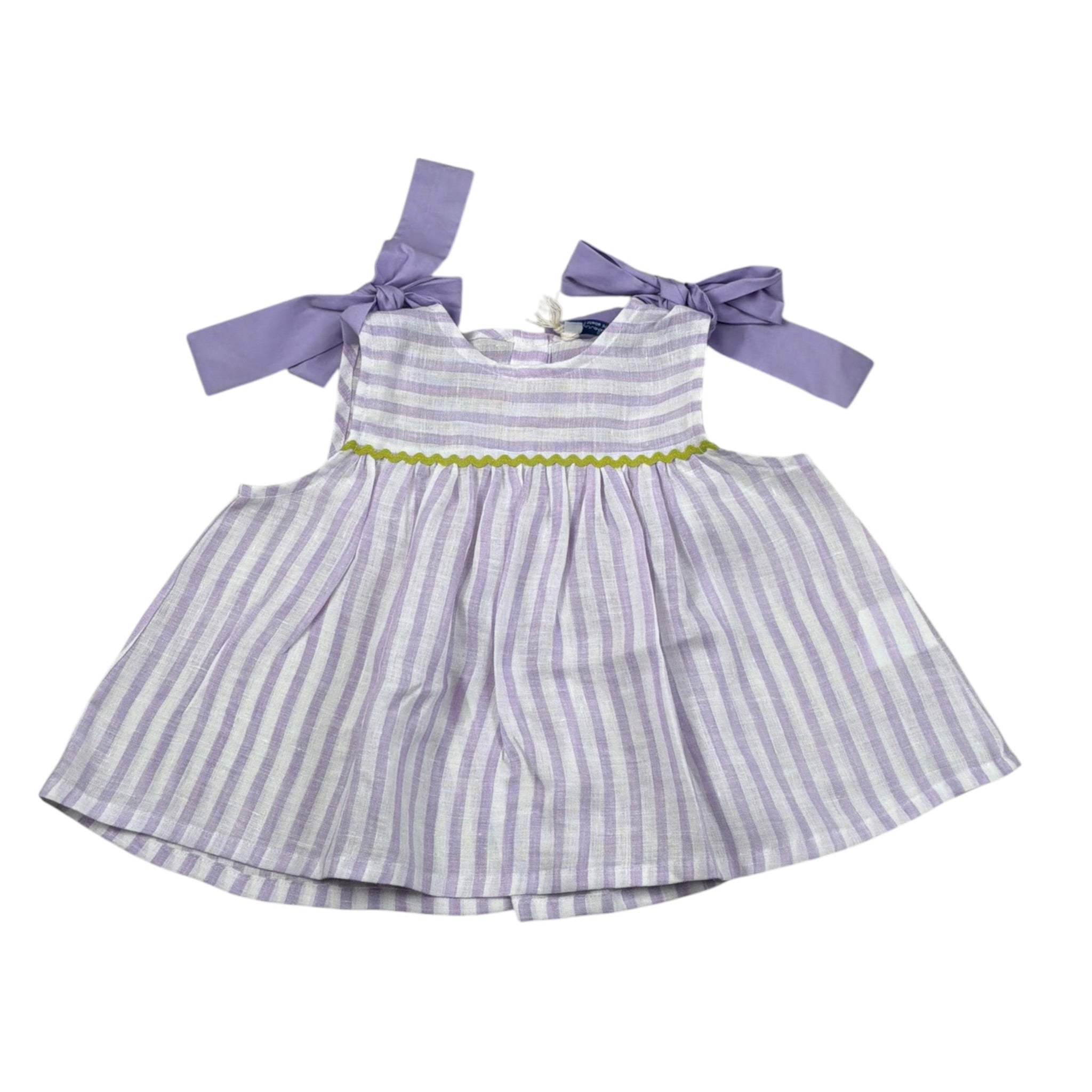 Ilfarobimbi Camicia tinta unita Giromanica con Fantasia A Righe Bianco/Lilla per Neonata IFB50165X BIANCO/LILLA ILFAROBIMBI 