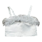 Illiana Top Tinta Unita con Rouches per Bambina 566 BIANCO ILLIANA 