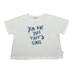 Imperial T-Shirt Girocollo Tinta Unita con Stampa per Bambina MB57030G75 BIANCO IMPERIAL 