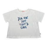 Imperial T-Shirt Girocollo Tinta Unita con Stampa per Bambina MB57030G75 BIANCO IMPERIAL 