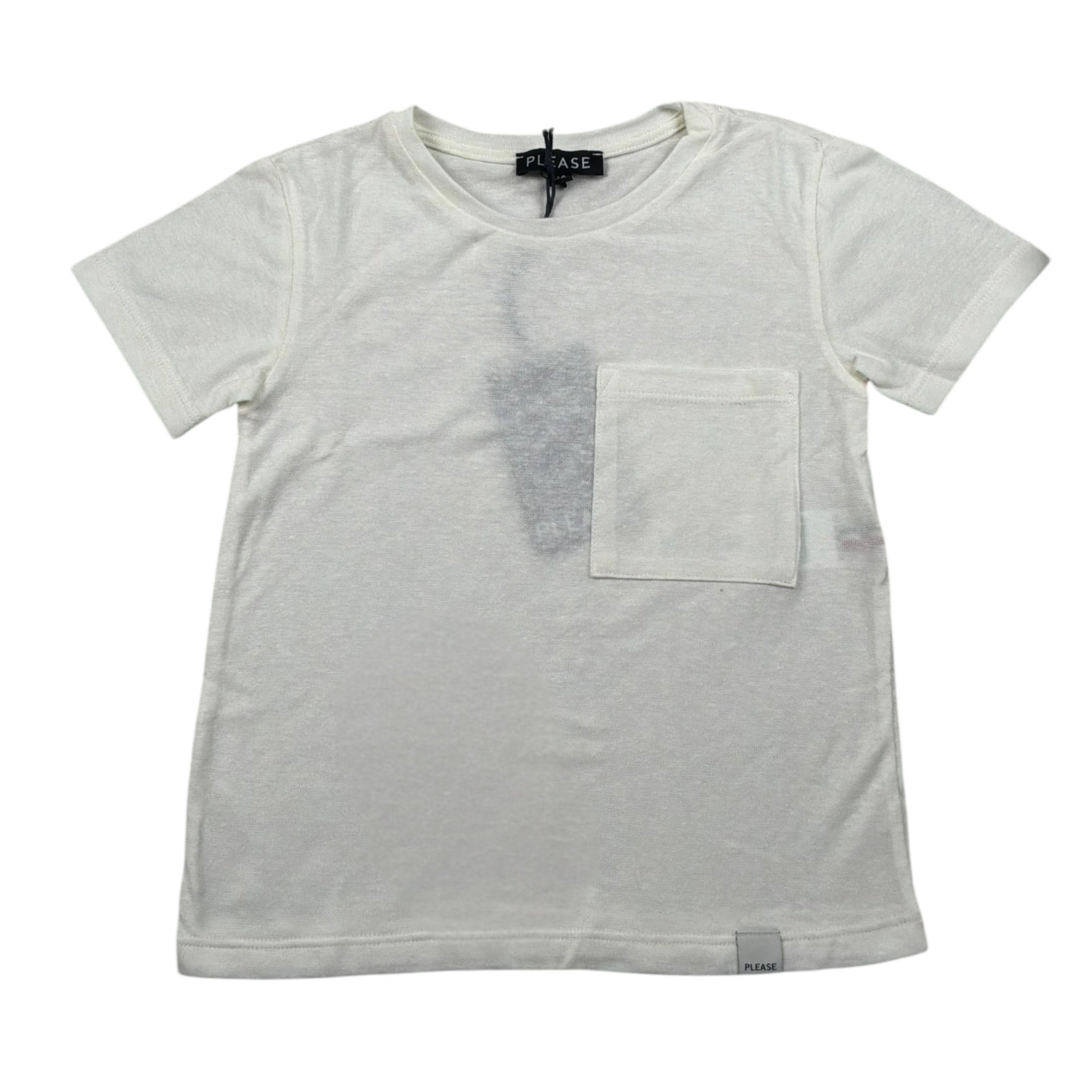 Imperial Kids T-Shirt Tinta Unita con Taschino per Bambino MBB9030B72 PANNA IMPERIAL KIDS 