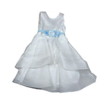 Isabel Abito Cerimonia Tinta Unita Giromanica per Bambina 24C358S BIANCO ISABEL 