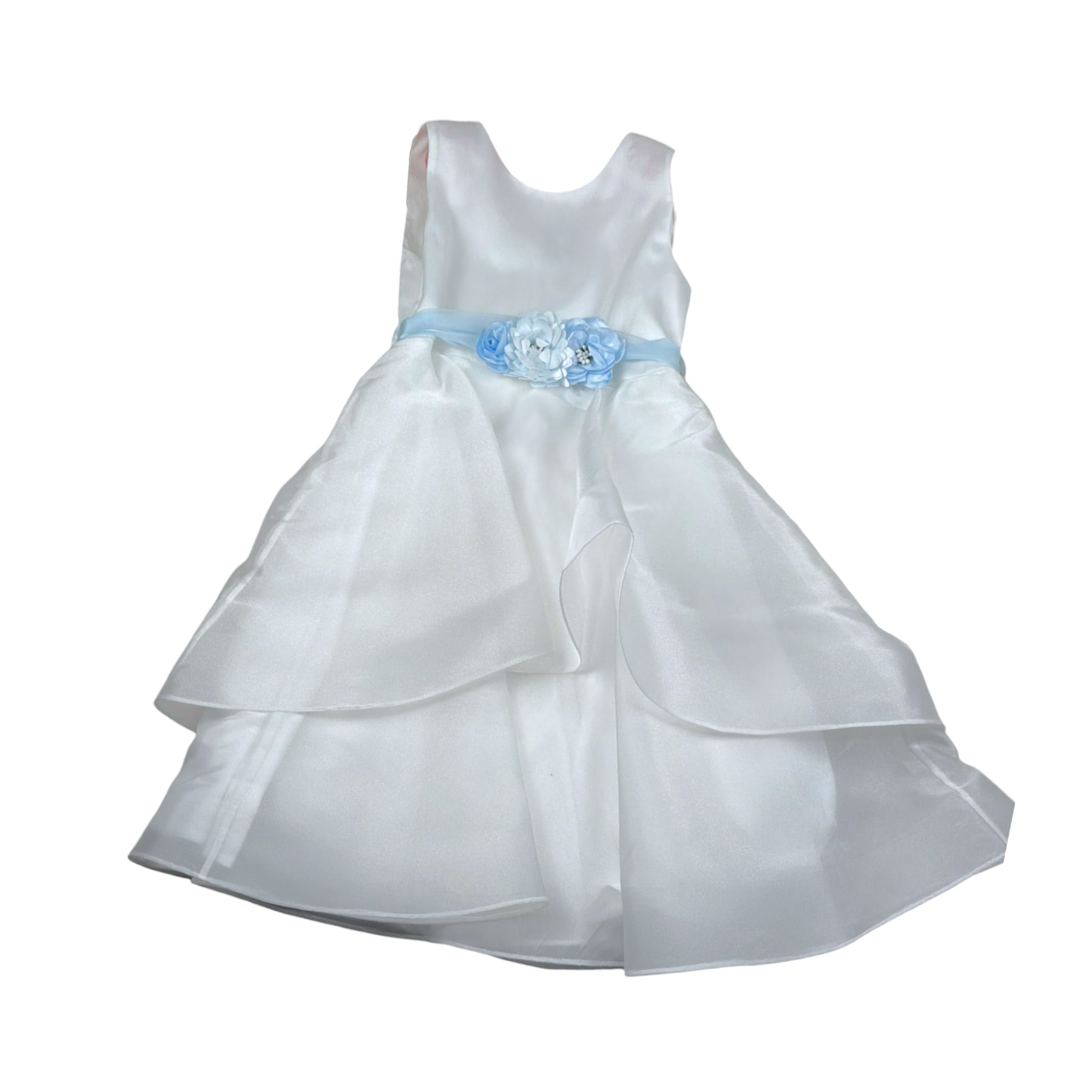 Isabel Abito Cerimonia Tinta Unita Giromanica per Bambina 24C358S BIANCO ISABEL 