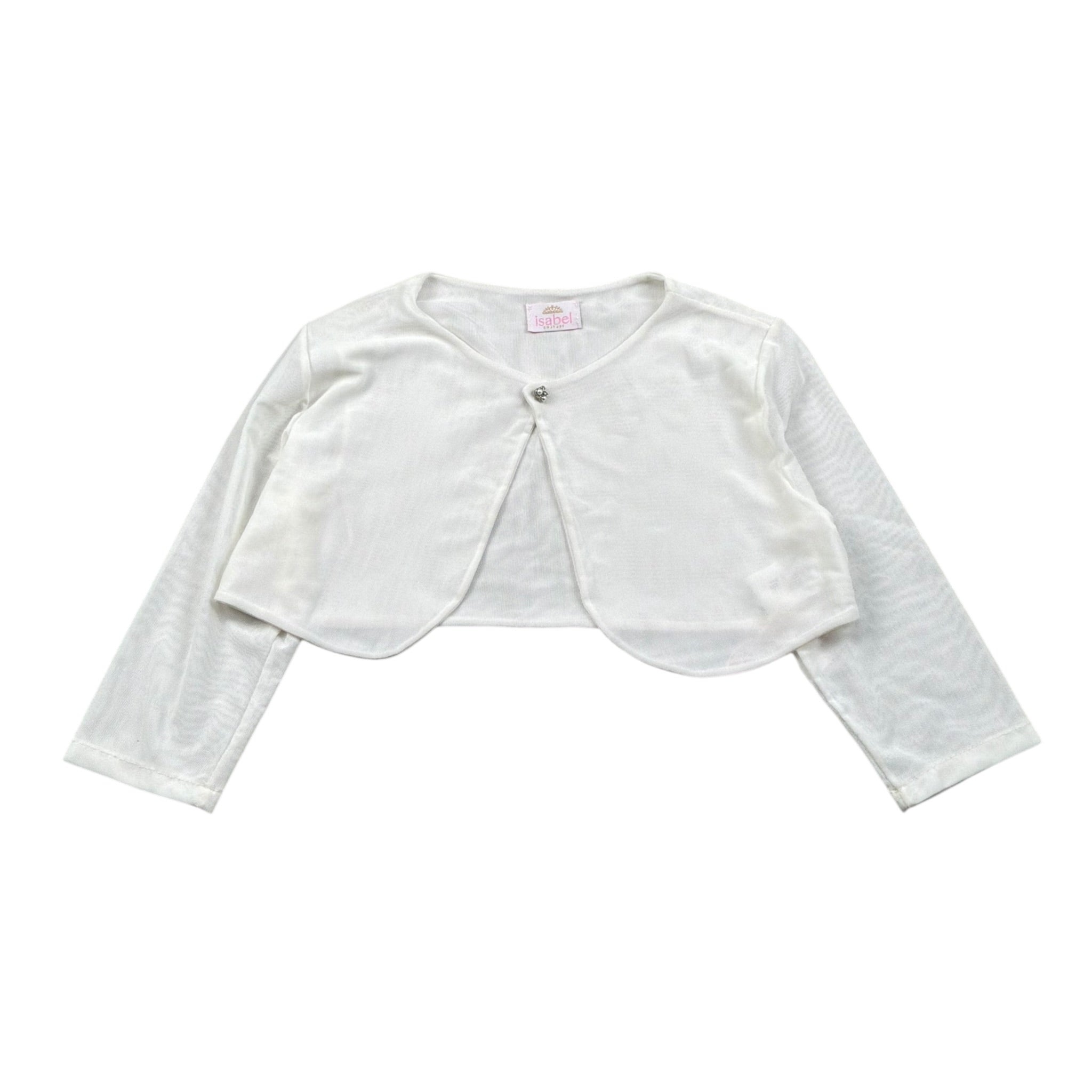Isabel Coprispalle Tinta Unita con Trasparenze per Bambina ALE4435 BIANCO ISABEL 