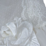 Isabel Abito Cerimonia Tinta Unita con Tulle per Bambina IS23C246S BIANCO ISABEL 