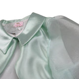 Isabel Coprispalle Tinta Unita con Trasparenze per Bambina IS23C279B VERDE ACQUA ISABEL 