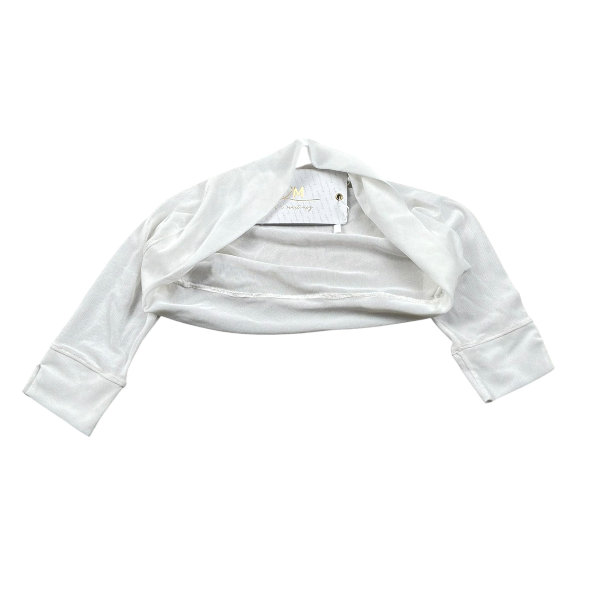 Isabel & Martinez Coprispalle Tinta Unita con Trasparenze per Neonata IM24F195 BIANCO ISABEL & MARTINEZ 