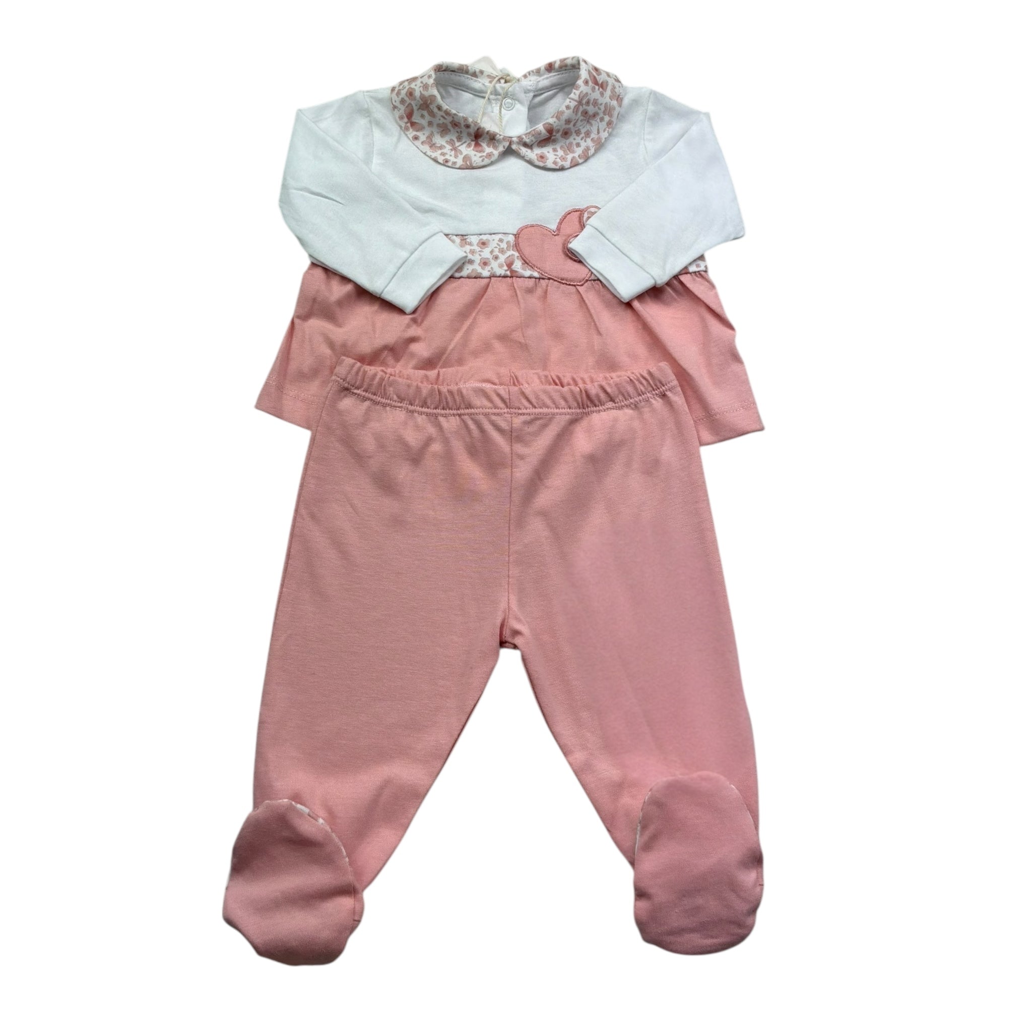 Isabel & Martinez Completo 2 Pezzi Shirt-Ghettina per Neonata IM25N430 BIANCO/ROSA ISABEL & MARTINEZ 