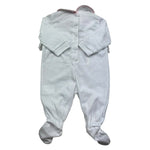 Isabel & Martinez Tutina Manica Lunga Tinta Unita con Ricami per Neonata IM25N435 BIANCO ISABEL & MARTINEZ 
