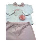 Isabel & Martinez Completo 2 Pezzi Shirt-Ghettina per Neonata IM25N443 BIANCO/ROSA ISABEL & MARTINEZ 