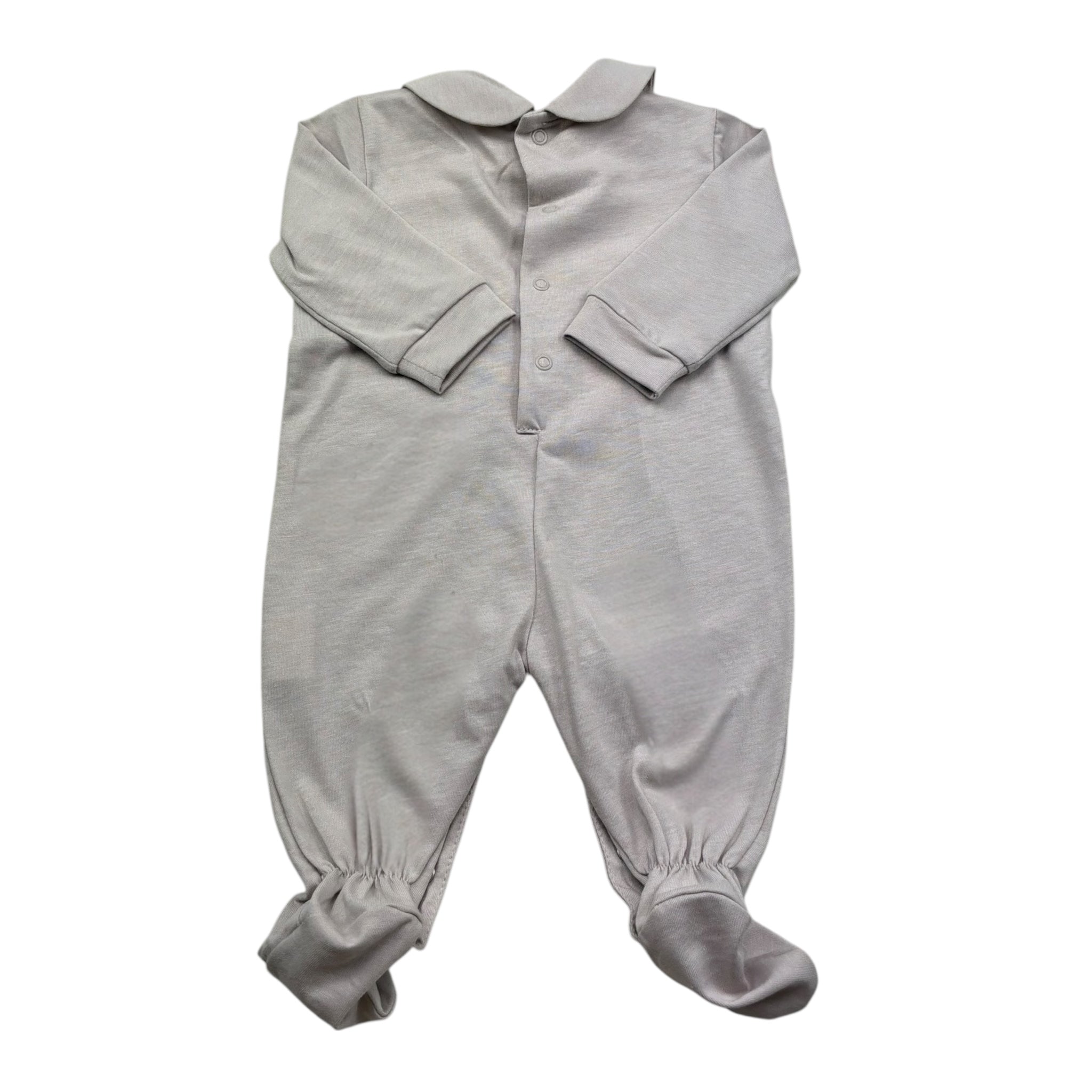 Isabel & Martinez Tutina Manica Lunga Tinta Unita con Ricami per Neonata IM25N451 BEIGE ISABEL & MARTINEZ 