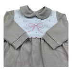 Isabel & Martinez Tutina Manica Lunga Tinta Unita con Ricami per Neonata IM25N451 BEIGE ISABEL & MARTINEZ 
