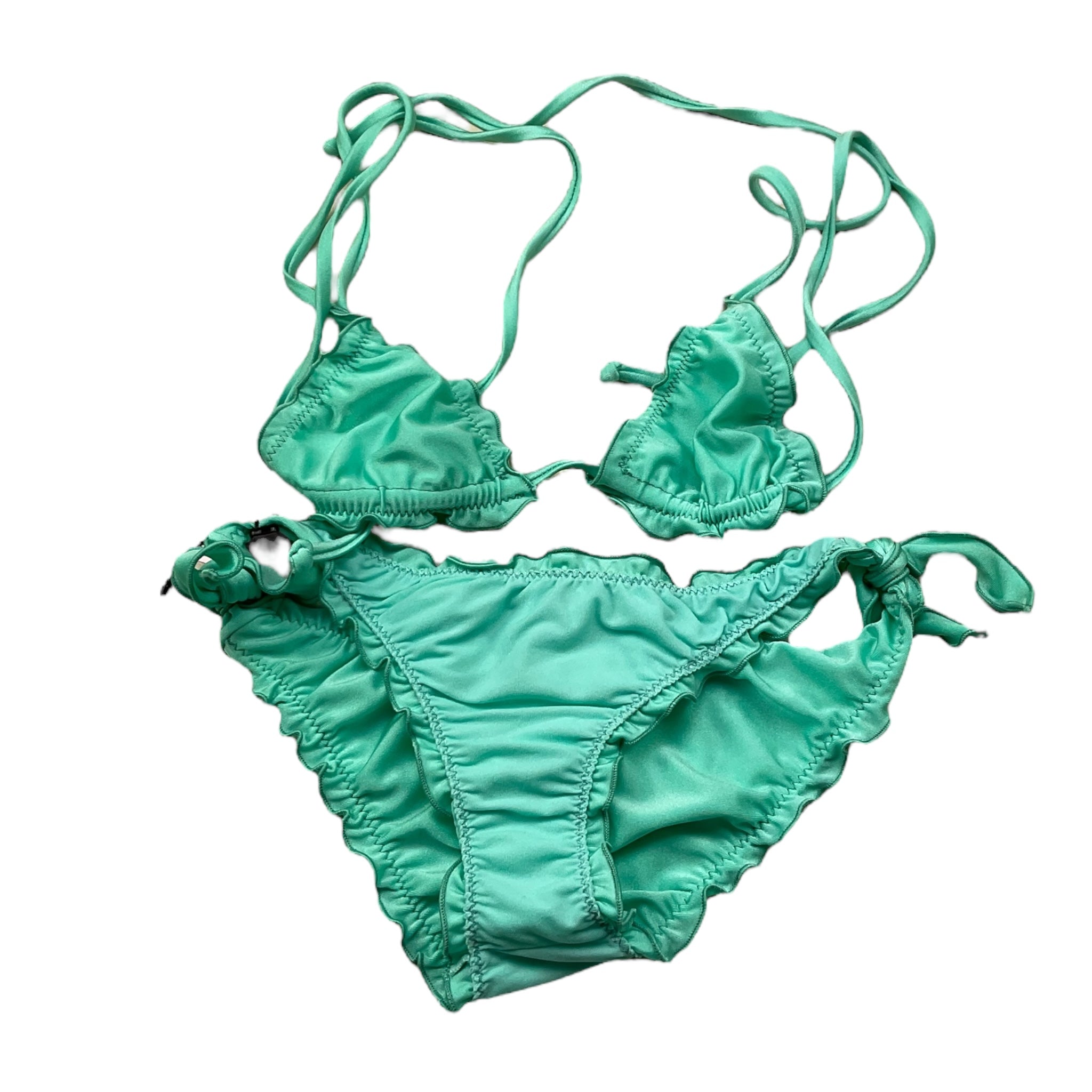 Island Coco Costume 2 Pezzi Triangolo-Mutandina per Bambina ICJ891 VERDE ACQUA ISLAND COCO 