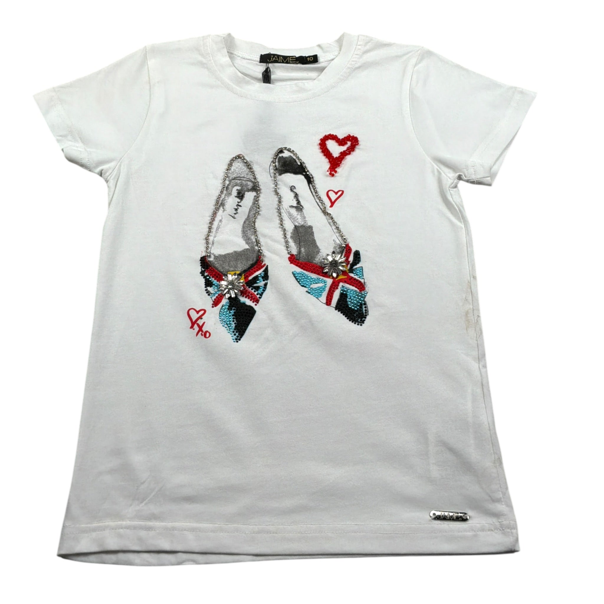 J'Aime' T-Shirt Girocollo tinta unita Bianco per Bambina 5031G BIANCO J'AIME' 