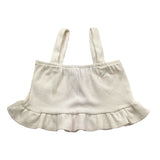 Janice Top Tinta Unita con Bretelle per Bambina JN237R BIANCO JANICE 