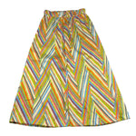 Janice Pantalone Tinta Unita con Fantasia Multicolor Modello A Palazzo per Bambina JN509R PANNA JANICE 