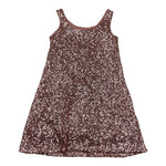 Janice Abito Tinta Unita con Paillettes per Bambina JN750R ROSA JANICE 