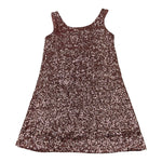 Janice Abito Tinta Unita con Paillettes per Bambina JN750R ROSA JANICE 