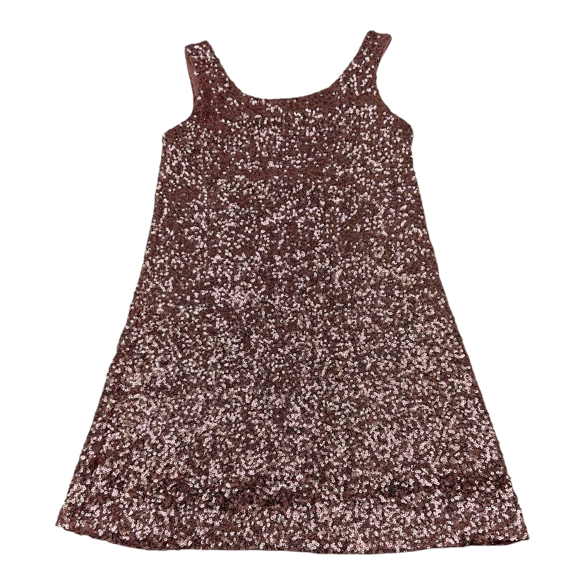 Janice Abito Tinta Unita con Paillettes per Bambina JN750R ROSA JANICE 