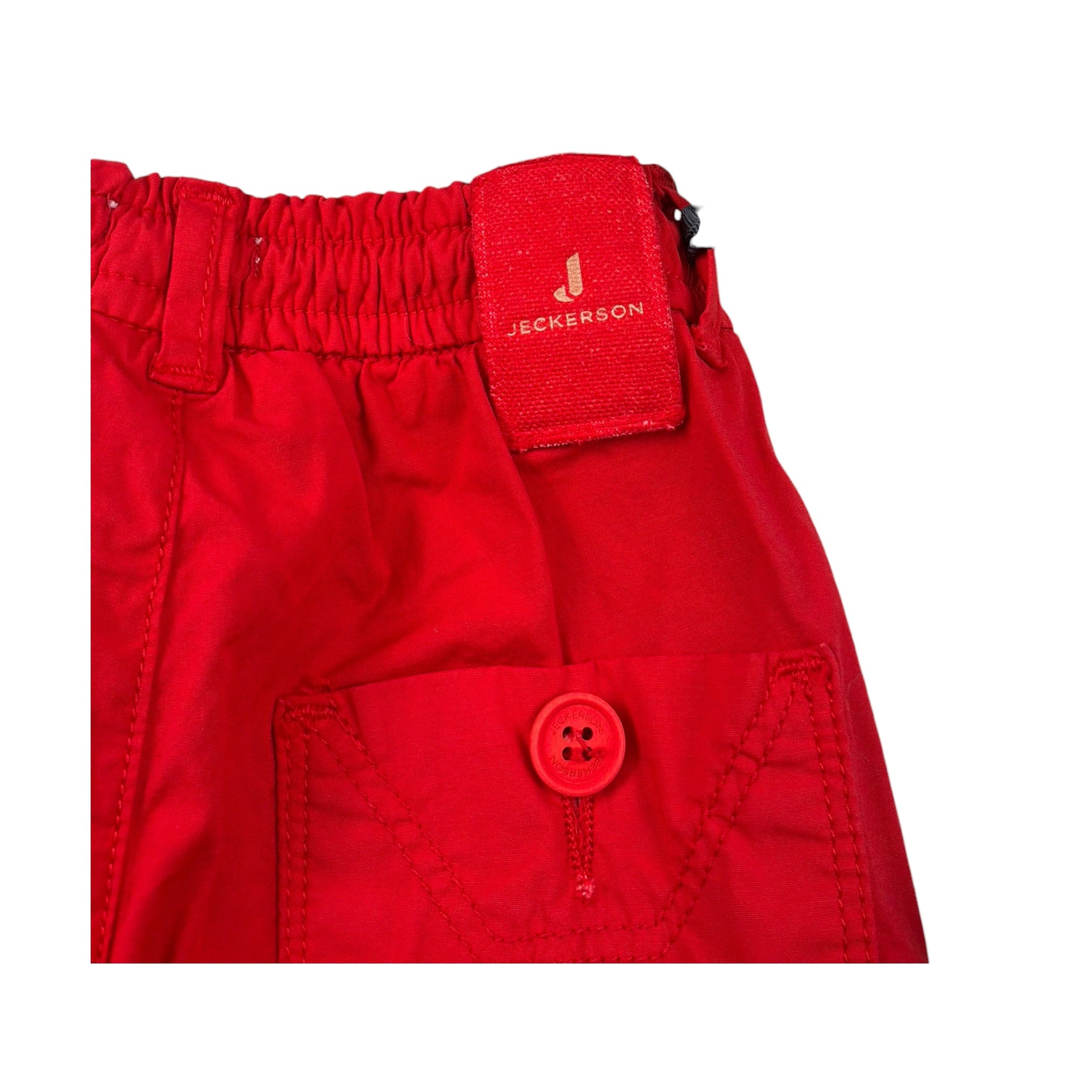 Jeckerson Bermuda Tinta Unita con Elastico In Vita per Bambino JN4021J ROSSO JECKERSON 