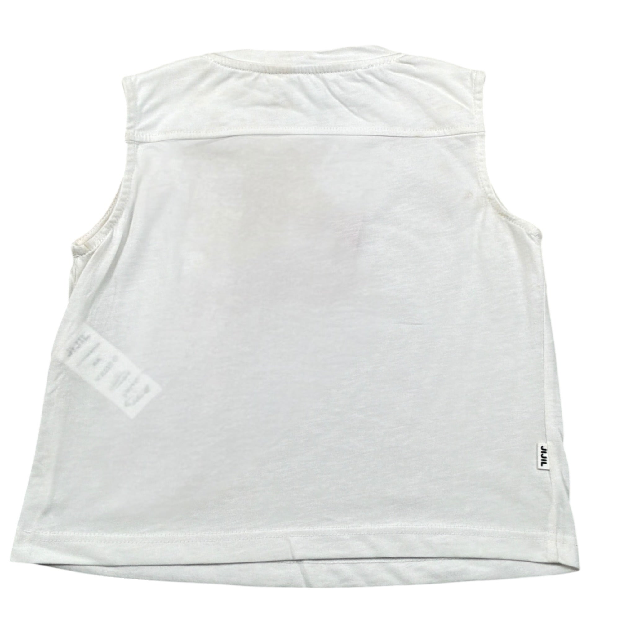 Jijil Canotta tinta unita con Stampa Bianco per Bambina JJE23TS088 BIANCO JIJIL 