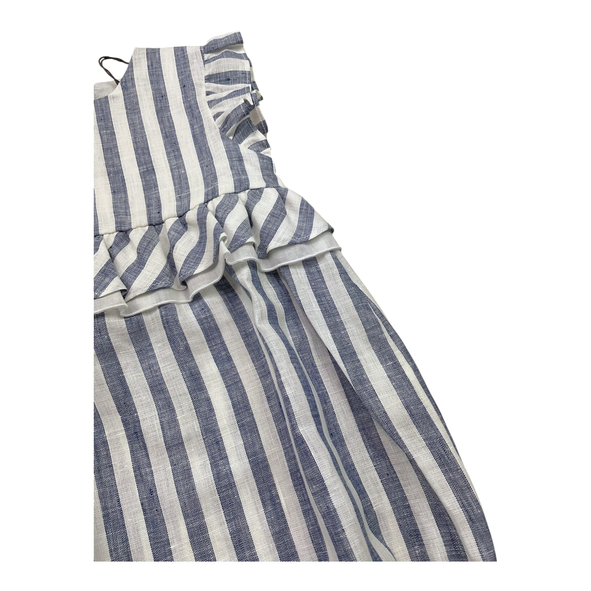 J.O. Milano Pagliaccetto Bicolore con Fantasia A Righe per Neonata 171B4 BIANCO/BLU J.O. MILANO 
