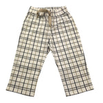 J.O. Milano Pantalone Tinta Unita Fantasia Quadri con Elastico In Vita per Neonato 274C2N BIANCO J.O. MILANO 