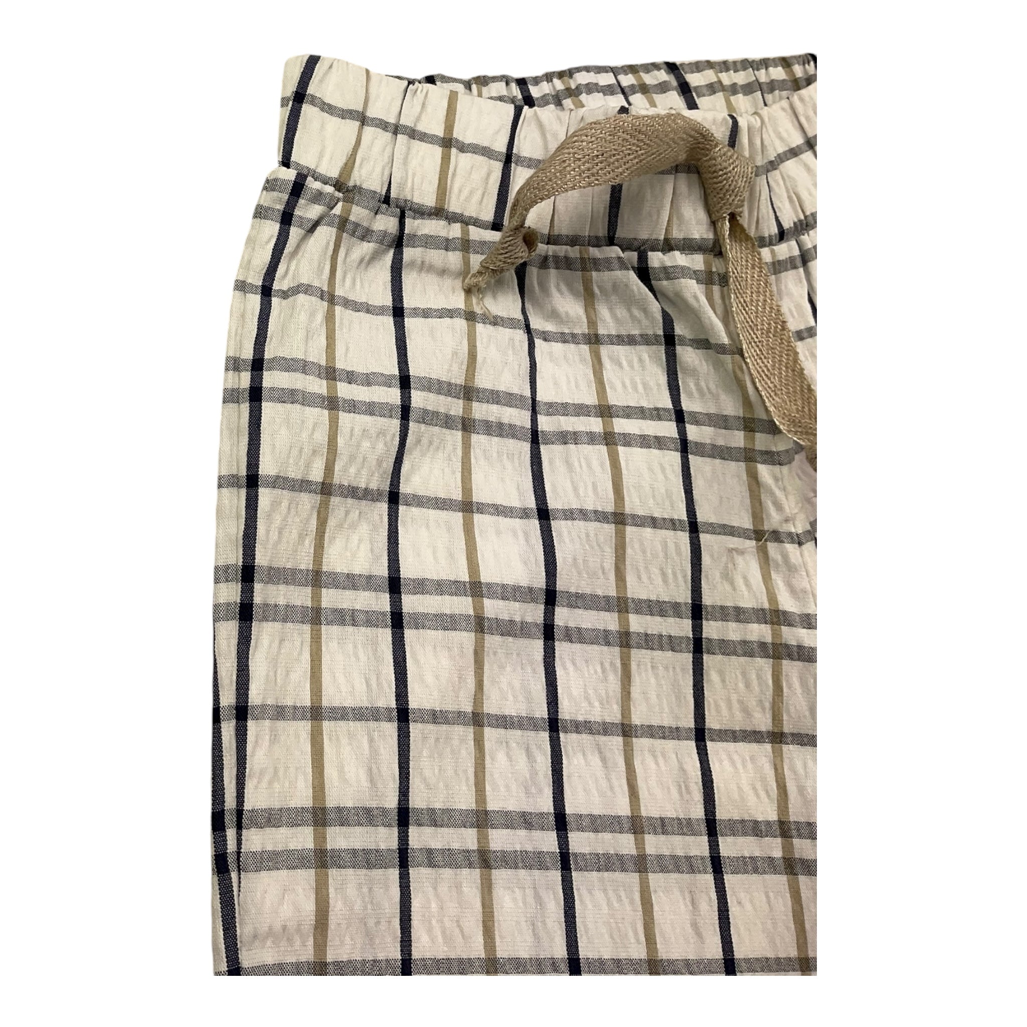 J.O. Milano Pantalone Tinta Unita Fantasia Quadri con Elastico In Vita per Neonato 274C2N BIANCO J.O. MILANO 