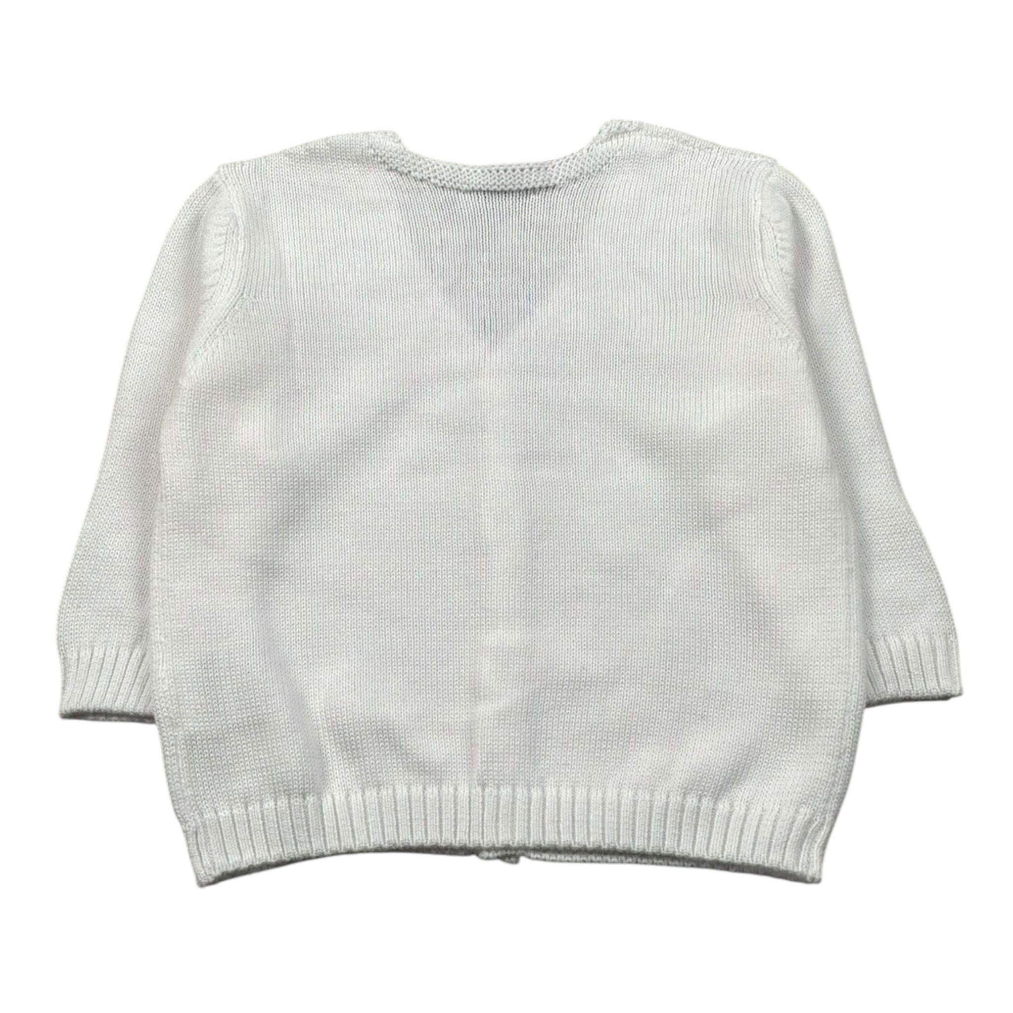 J.O. Milano Cardigan Tinta Unita Scollo A V per Neonato 573Z2 BIANCO J.O. MILANO 