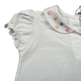 J.O. Milano T-Shirt tinta unita con Colletto Bianco per Neonata 576G3 BIANCO J.O. MILANO 