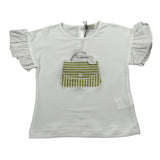 J.O. Milano T-Shirt Girocollo tinta unita con Stampa Bianco per Neonata 576P5N BIANCO J.O. MILANO 