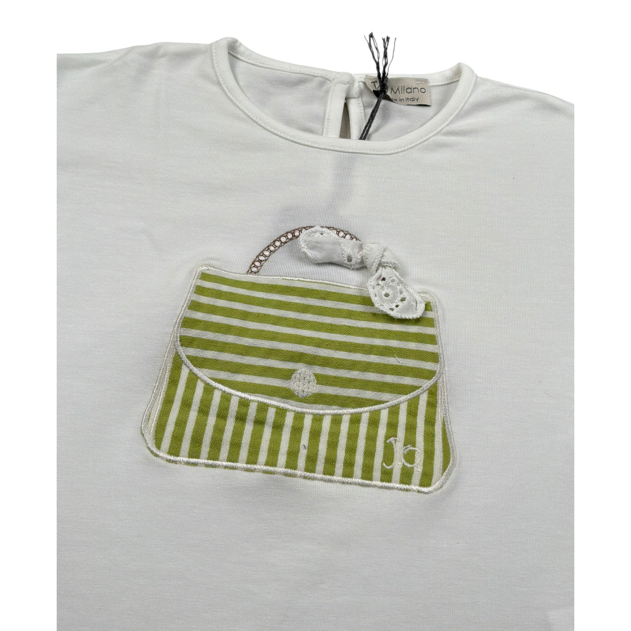 J.O. Milano T-Shirt Girocollo tinta unita con Stampa Bianco per Neonata 576P5N BIANCO J.O. MILANO 