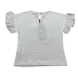 J.O. Milano T-Shirt Girocollo tinta unita con Stampa Bianco per Neonata 576P5N BIANCO J.O. MILANO 