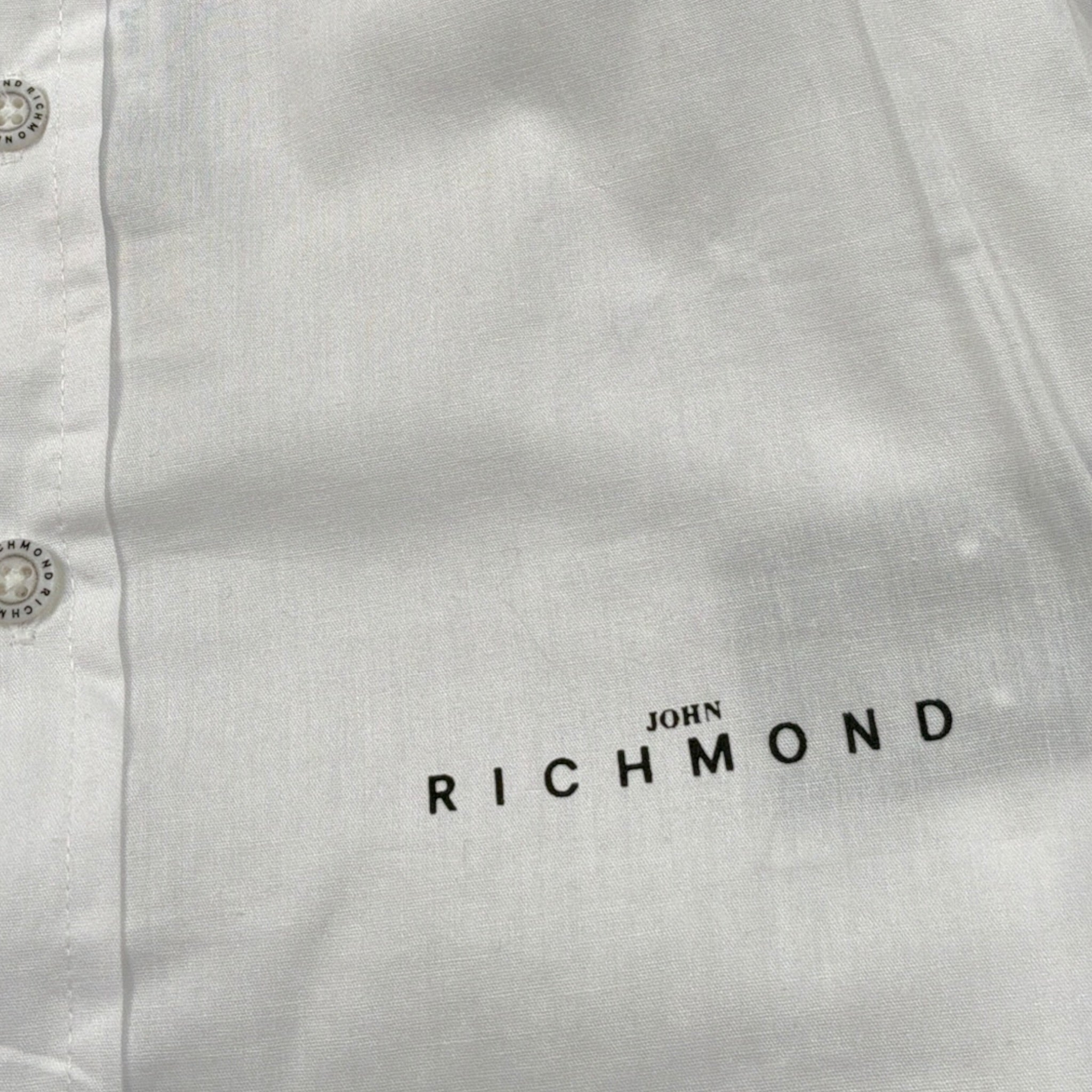 John Richmond Camicia tinta unita con Logo Bianco per Neonato RBP23054CA BIANCO JOHN RICHMOND 