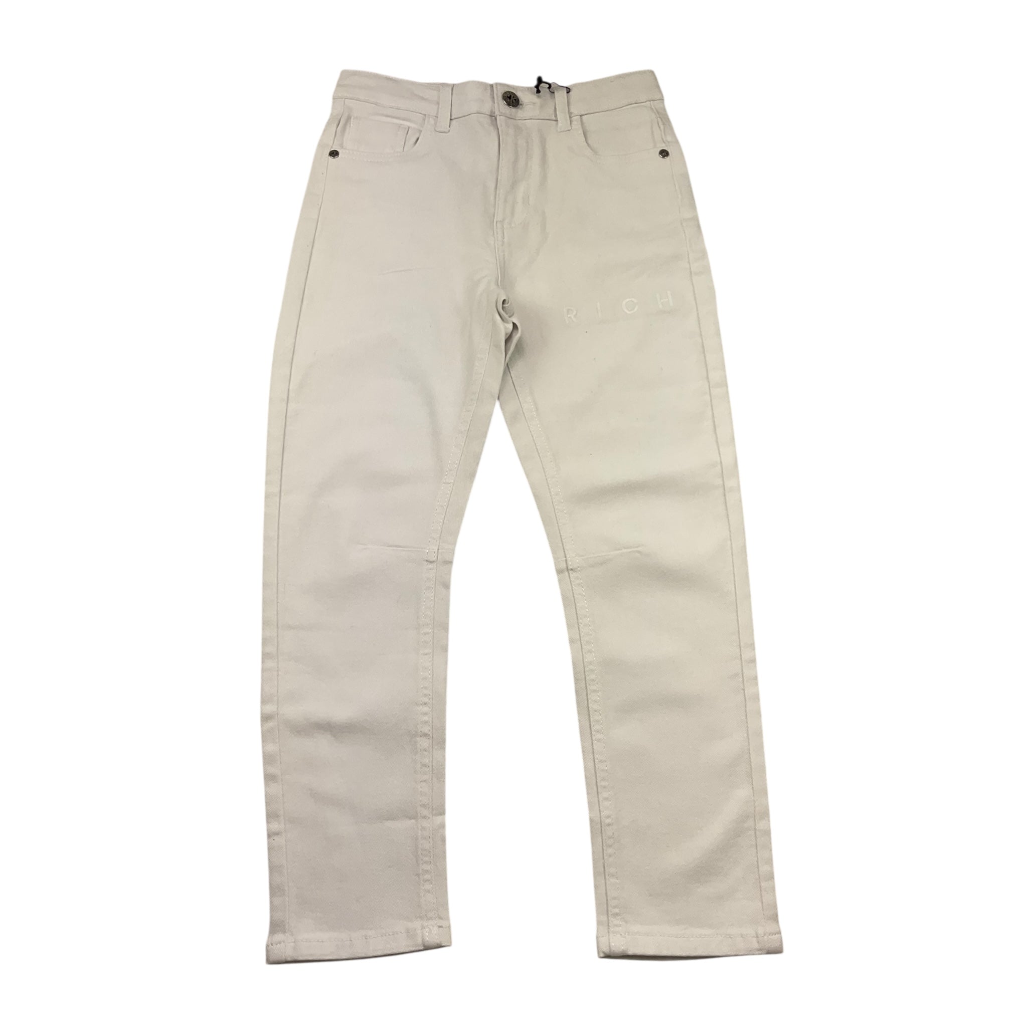 John Richmond Jeans Tinta Unita con Girovita Regolabile per Bambino RBP24110JE BIANCO JOHN RICHMOND 