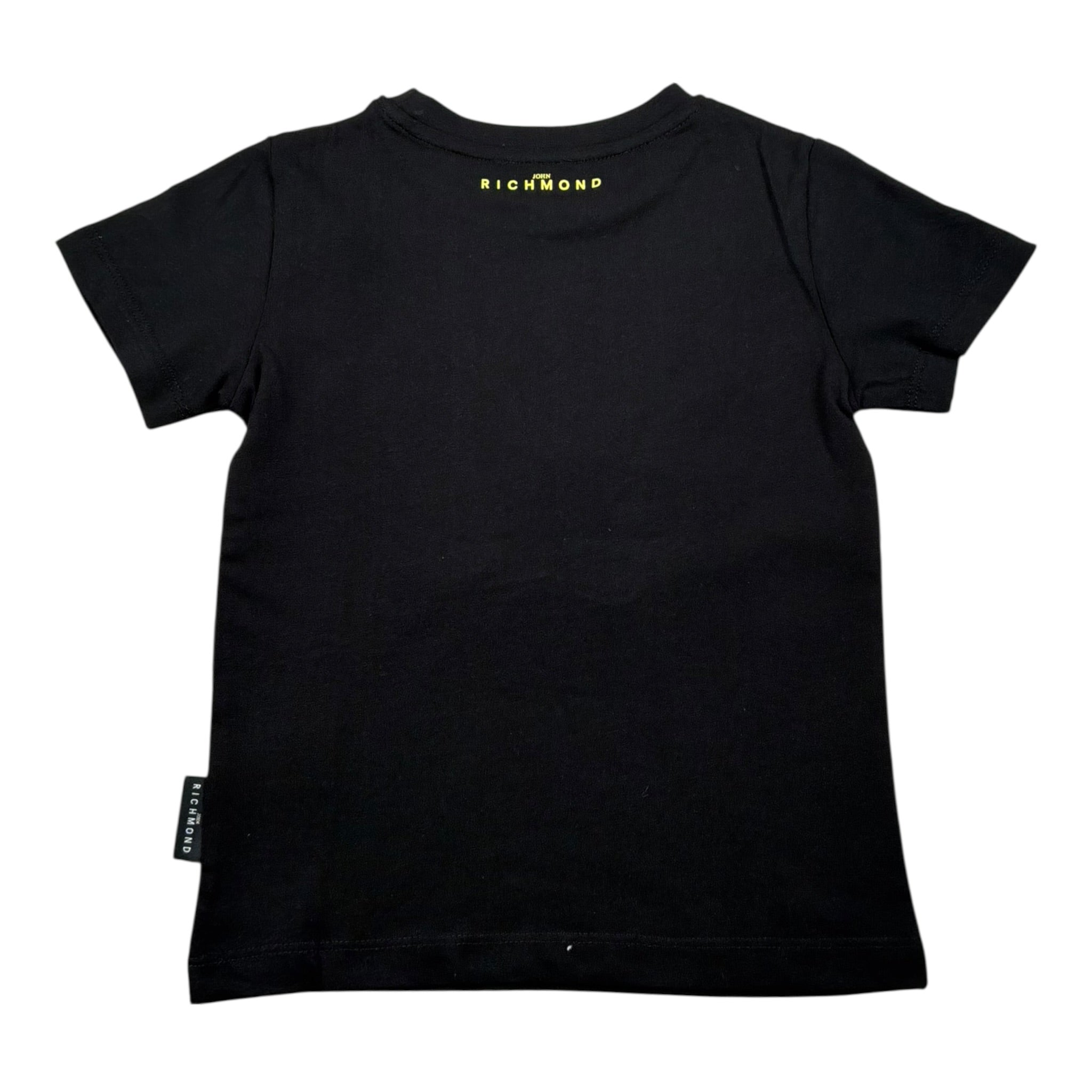 John Richmond T-Shirt Girocollo Tinta Unita con Ricami per Neonato RBP25062TSN NERO JOHN RICHMOND 