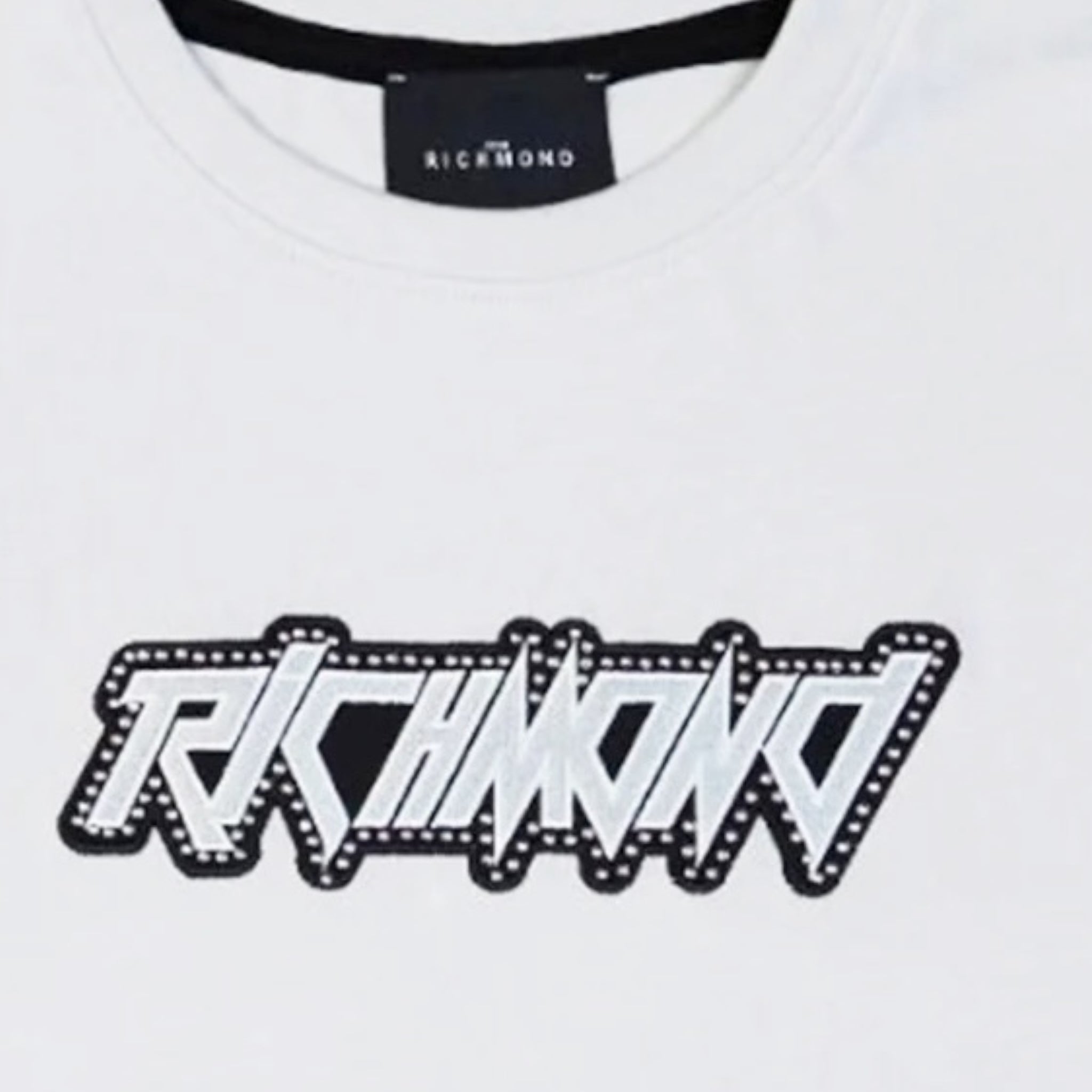 John Richmond T-Shirt Girocollo Tinta Unita con Stampa per Bambino RBP25071TS BIANCO JOHN RICHMOND 