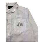 John Richmond Camicia Manica Lunga Tinta Unita con Logo per Bambino RBP25095CA BIANCO JOHN RICHMOND 