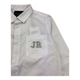 John Richmond Camicia Manica Lunga Tinta Unita con Logo per Bambino RBP25095CA BIANCO JOHN RICHMOND 